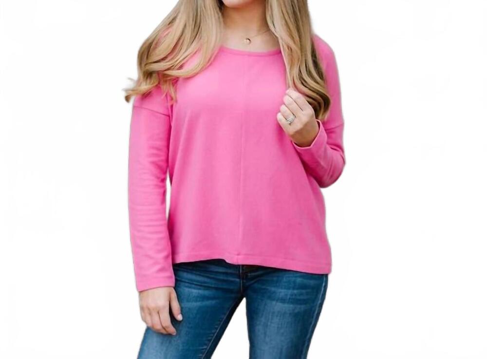 NEW MICHELLE MCDOWELL vicki long sleeve top in pink
